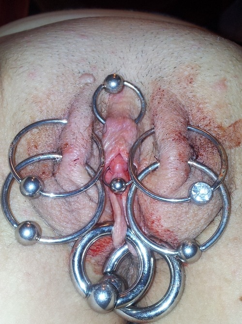 Sex Clithood piercing, one right through her pictures