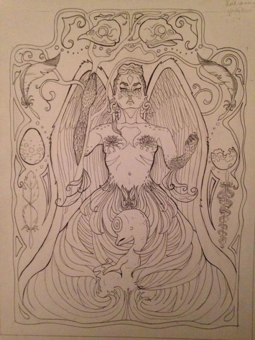 WIP-Bird Goddess avidlepidoptera.tumblr.com