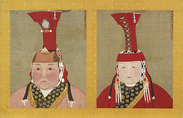 Portrait of two Chinese Empresses, Yuan Dynasty (1271-1368)