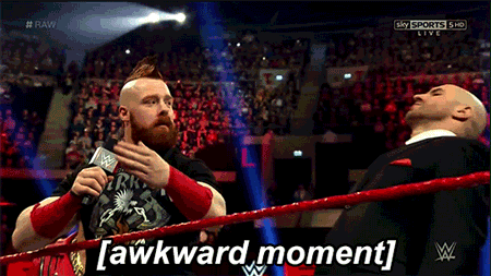 iteamhelena:  Sheamus got geniunely surprised when he slapped Cesaro XD And they worked that moment perfectly!