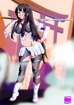 laura-martinez-art:  another texanjoe commission  Ikaruga from Senran Kagura     ;9