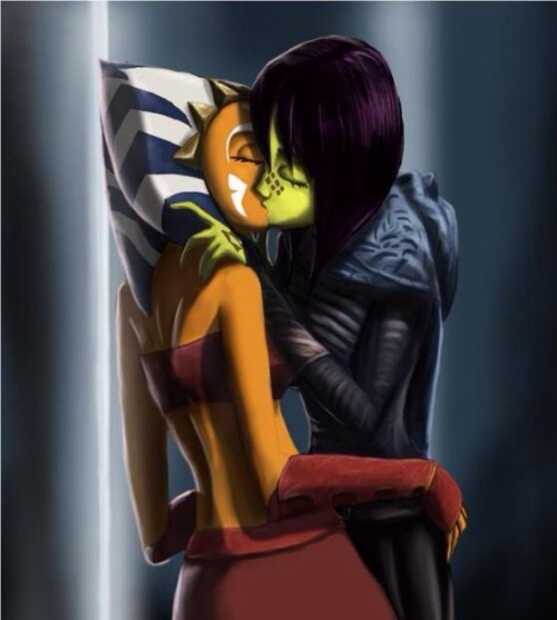 ahsoka-tano-porn - Ahsoka Tano having lesbian sex with Barris...