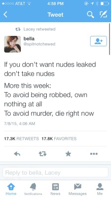 notlorenzo:  taytaynall:  dookiediamonds:  !!!!!  YESSSS  Preach!!   People who share nudes that were intended to stay private are assholes and should die. 