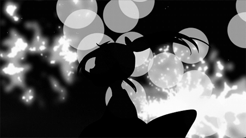 anime girl crying black and white gif | WiffleGif