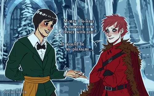  So here is a commission of Lee and Gaara at The Yule Ball for @nuggritz​  (◕‿◕✿) Thank you so much 