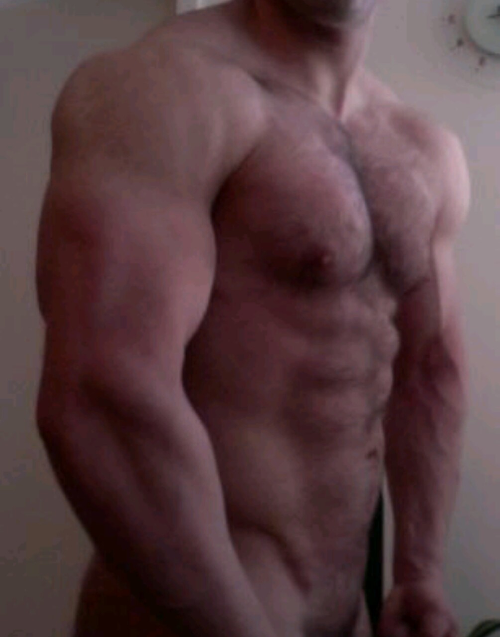 above8inch:  letting the chest n belly hair grow xD also cutting wood seems to pay