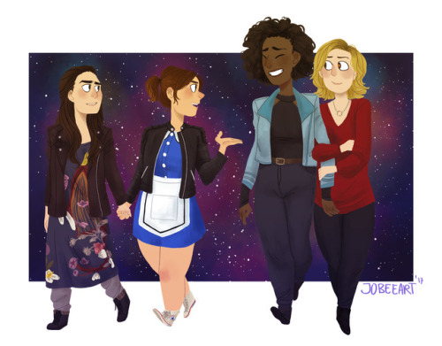 joscribbles:space girlfriends commission for @whovianfeminism!