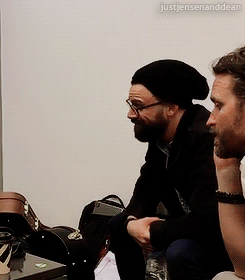 justjensenanddean:    Too pure &lt;3Jensen Ackles, Rob Benedict and Billy Moran [x]