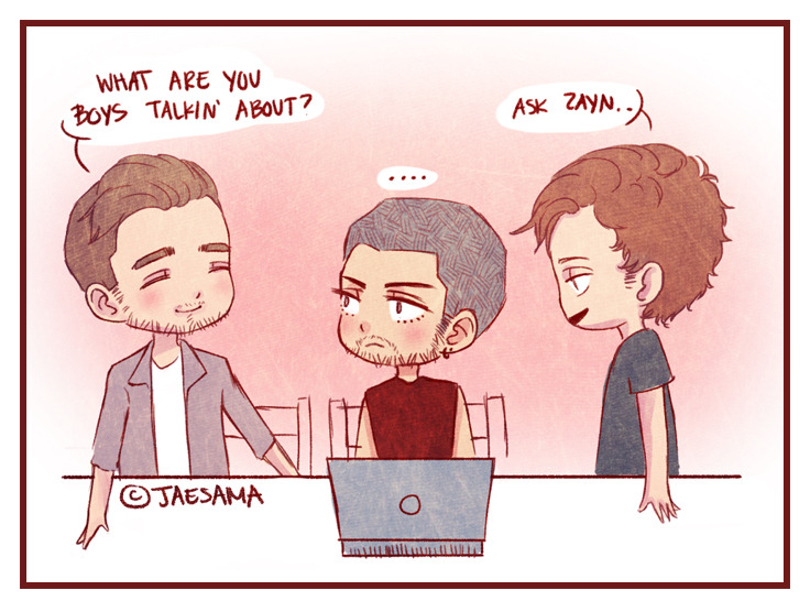 jaesama:  liam:☺💕zayn: 💕😳🙈💕louis: 😏  Awwww