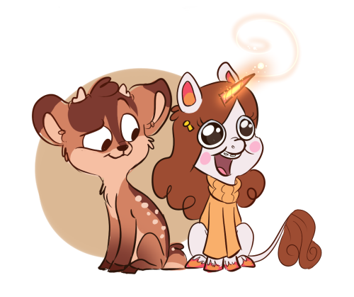 mudkipful:  Deerper and Mabelcorn   This is the cutest!