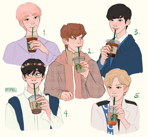 which starbucks sipping hyungwon are u today