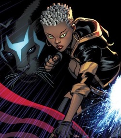 superheroesincolor:  Kymera // Marvel ComicsWhen Magik used her time-traveling abilities to bring Iceman and Beast from the past into a dystopian future, they encountered a new squad of X-Men. One of the future X-Men was Kymera, daughter of Storm and