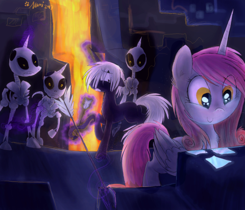 theponyartcollection:  Don’t Mine at Night by ~IamtehPILOT