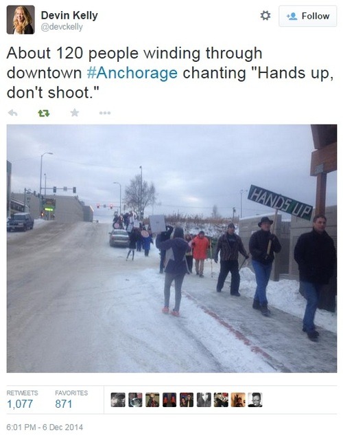Ferguson protests have reached Alaska!