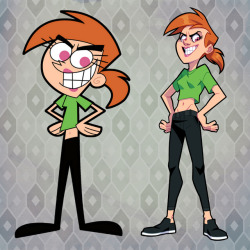 amysherrierart:Redraw designs of a few of my favorite Fairly Odd Parents characters. Enjoy. :)