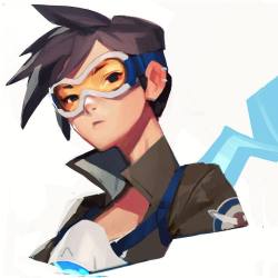 samuelyounart:Tracer again.. Overwatch is eating my soul 🎮 #overwatch #tracer #cheerslove 74/100
