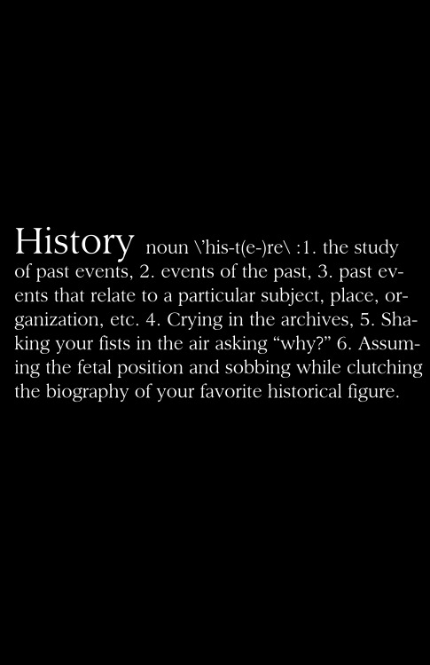 lizzywhimsy:What Webster’s Dictionary should really say under the entry for history…The mug and t sh