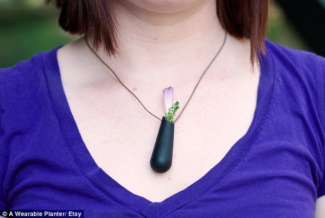 asylum-art:  Wearable Planter: ‘It’s jewelry for green thumbs’: Designer’s