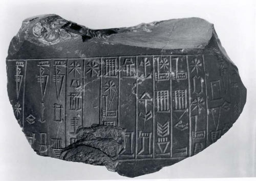 met-ancient-art:Statue fragment beariing incised cuneiform inscription of Amar-Sin, Metropolitan Mus