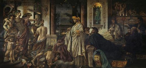 didoofcarthage:The Symposium by Anselm Feuerbach1871-1874oil on canvasAlte Nationalgalerie 