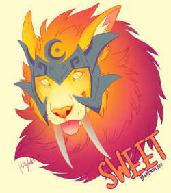 bearhybrid:Bust commish for Sweet the feral