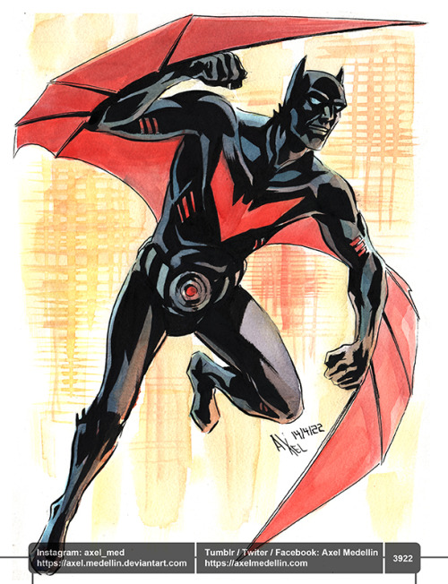 Daily drawing 14 april 2022Batman Beyond, White Knight Universe version