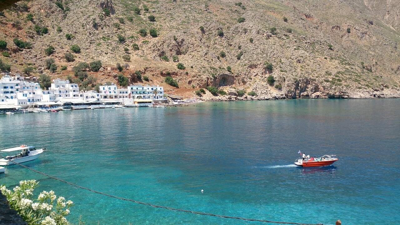 Loutro, Crete.  Only accessible by boat or foot via a slightly treacherous E4 coastal