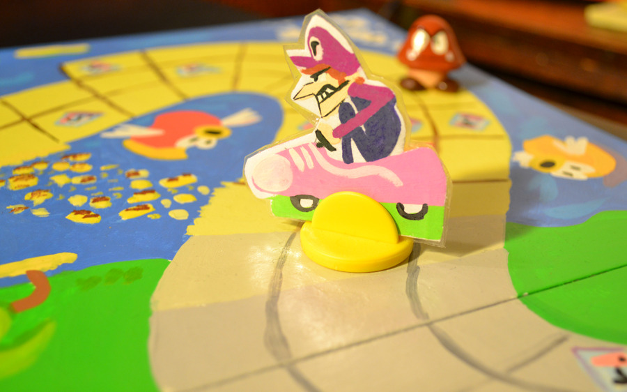 cardboardlife:   Photos of a board game I made based on Mario Kart for my friends