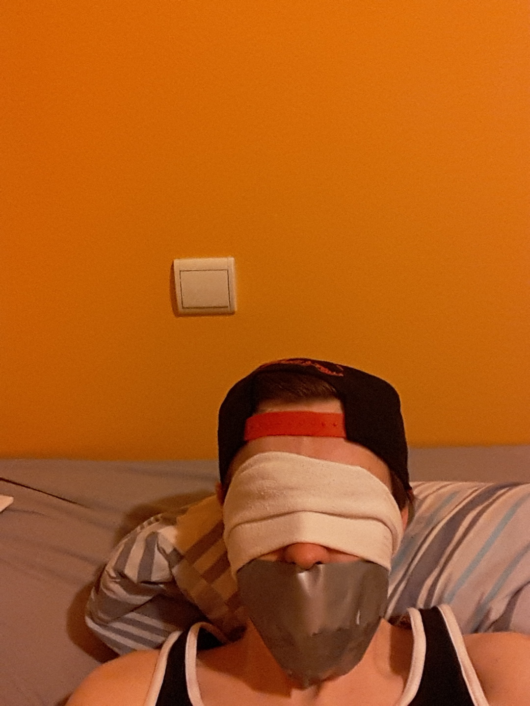 frenchsneakerfetishist:Me with some duct tape and socks. Wat da ya think?