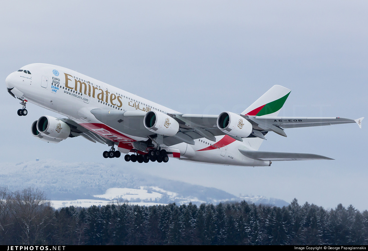 Airbus A380: Emirates Ek88 Seen Here Just After Leaving Rwy 16...