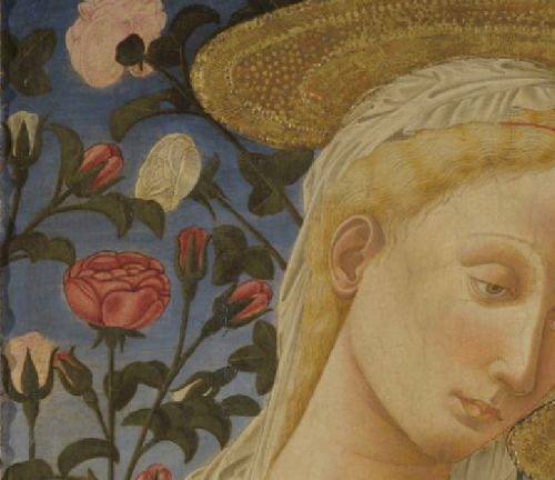 renaissance-art: Pseudo Pier Francesco Fiorentino  c. 15th c. Virgin and Child before a Rose He