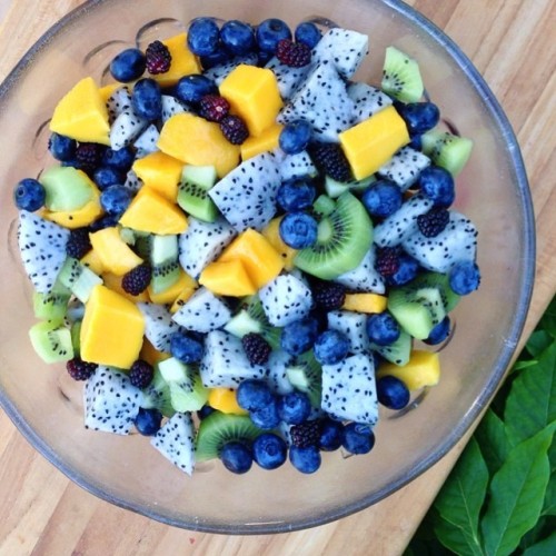 Eat the rainbow: fruit bowl