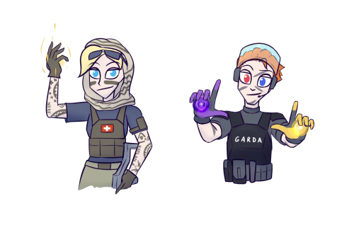 If overwatch characters were R6 operators   ( •◡•) / YES I DREW MIRA AS MOIRA JUST BECUASE OF SIMILA