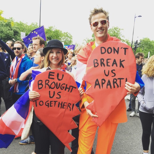 carrionlaughing:Some of my favourite signs from the ‘March For Europe’ Brexit protest in