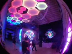 artandspirituality:  Light Art at Lumen Labs, a maker space and gallery for LED light artists 