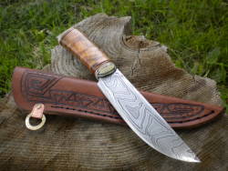 art-of-swords:  Handmade Knives - Puukkoish Fighter  by hellize 