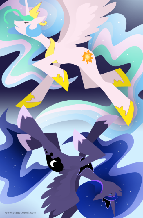 that-luna-blog:  Celestia + Luna by SelanPike  =3