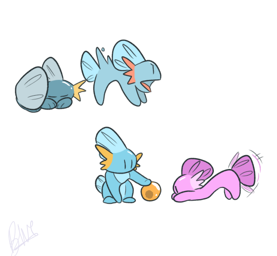 petscop-kid:  petscop-kid: every time i draw a mudkip i end up drawing them like cats like 