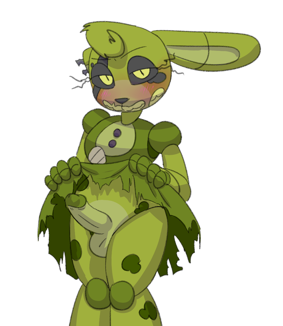 Fun fact about this springy: she came from the idea of a springTRAP  the story being