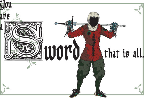 astormofquills:Updated COLOR version of “You are a sword.” Buy it as a tee here: http://www.redbub