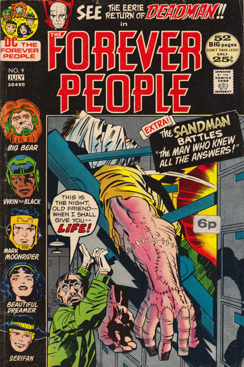 Forever People No. 9 (DC Comics, 1972). Cover art by Jack Kirby.From Oxfam in Nottingham.