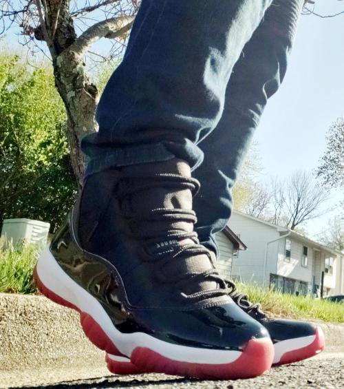 sneakerfreakerz:Jordan 11s. Wear casually, wear frequently. Nice