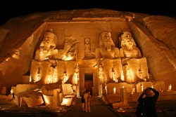 metaphysikal:  The Abu Simbel temples are 2 massive rock temples in Abu Simbel (أبو سمبل), a small village in Nubia, Southern Egypt, near the border with Sudan.  They’re situated on Lake Nasser, 300 km from Aswan and are a UNESCO World Heritage