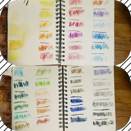 Soft pastel test pages! Guys, these are so much fun!!! It’s like fingerpainting, but without t