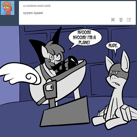 youobviouslyloveoctavia:  askapplegloom:  Nyoom!  That’s highly offensive.  xD!