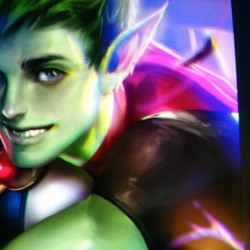 sakimichan:Hes almost here! #beastboy #teentitans