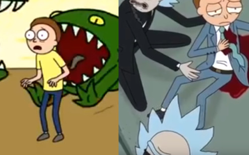 trashbagtatertots:

Evil Morty is the one Rick abandoned to frog monsters in the intro.He’s the only one who wears black shoes.

No wonder he hates Ricks omg #Rick and Morty #Fan theory#Evil Morty