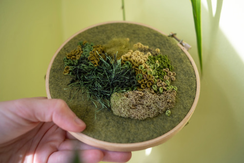 moss embroideries are going up in the shop for the holidays! Etsy