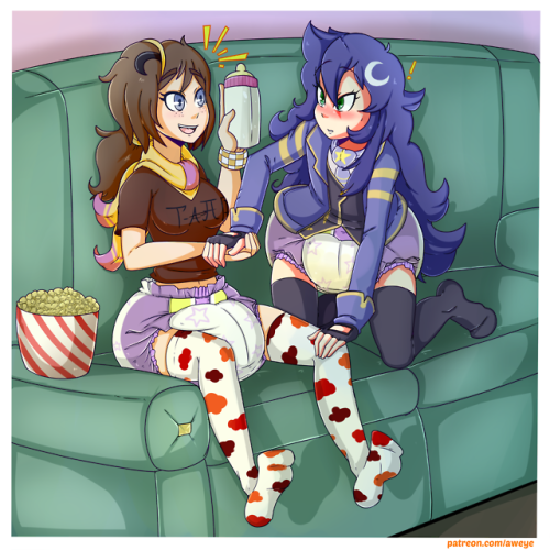 A commission for @divineomutsu Featuring two of his lovely OC’s~Enjoy~!aweye-ff.devian