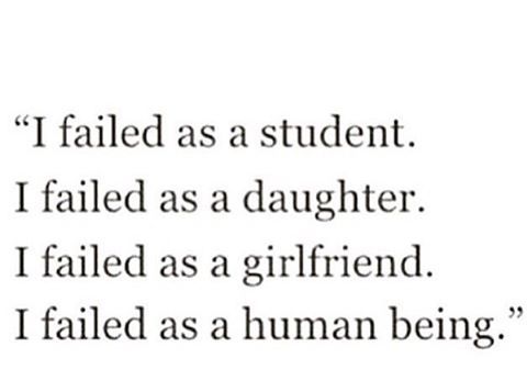 octavia5683:  I’m a disappointment.  #words #quotes #blackandwhite #disappointment #failure